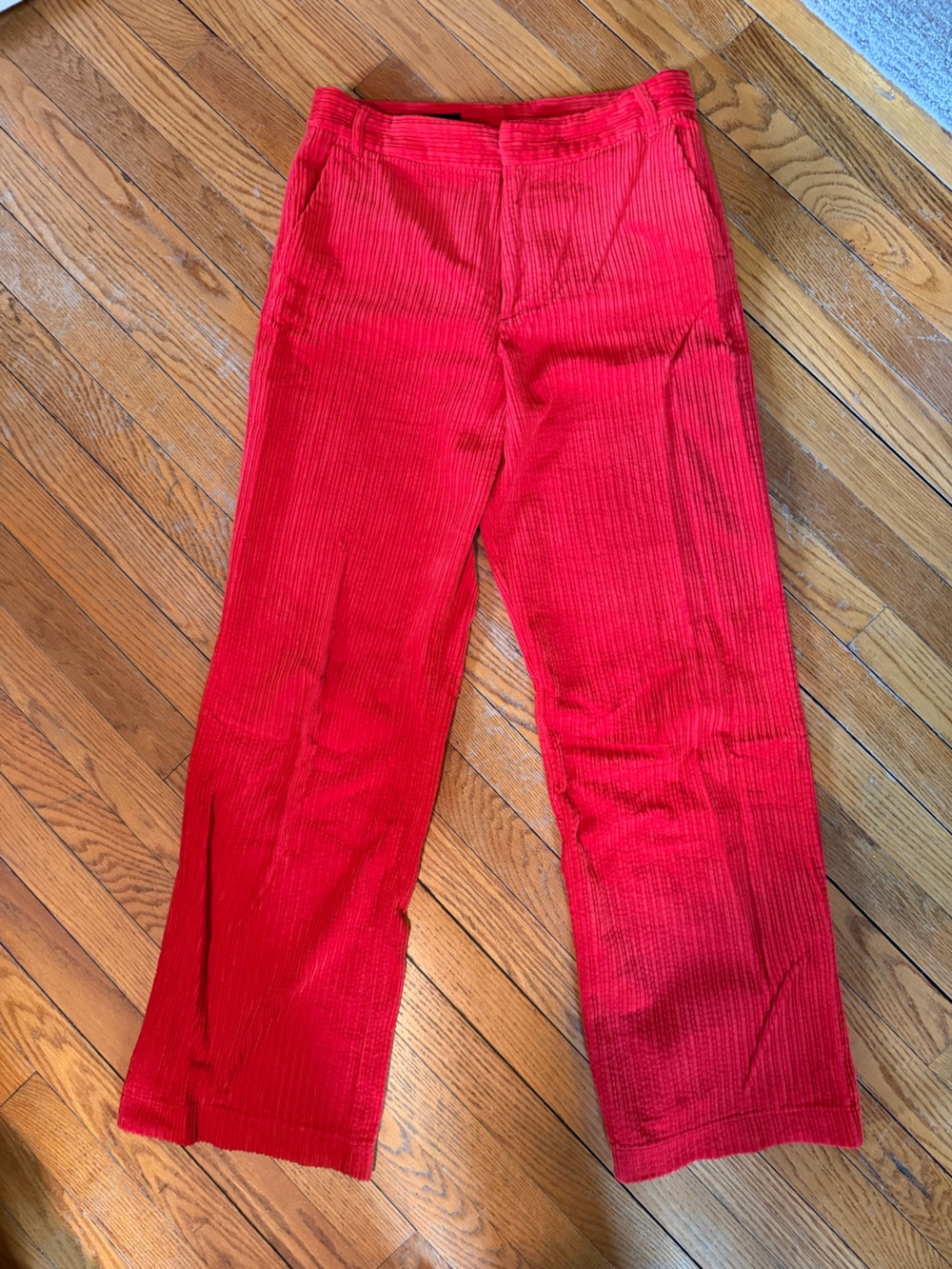 Zara women’s Red Corduroy Pants